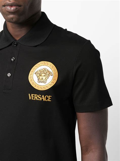 versace pocket polo|versace polo shirt medusa.